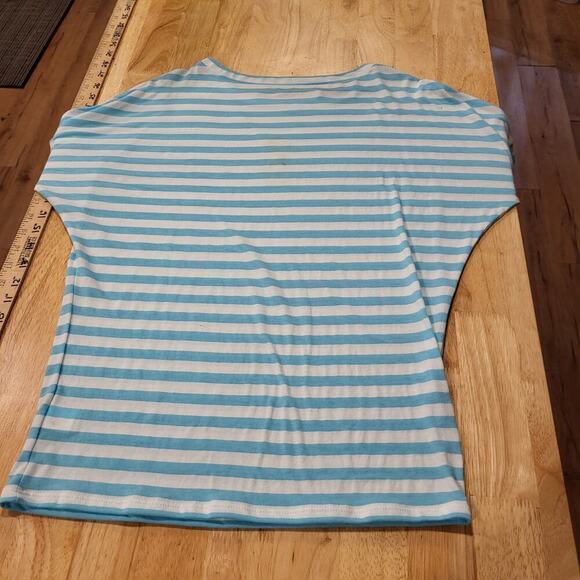 NWT Lily Pulitzer  blue white striped seahorse gold sequin embellishment - Picture 8 of 8